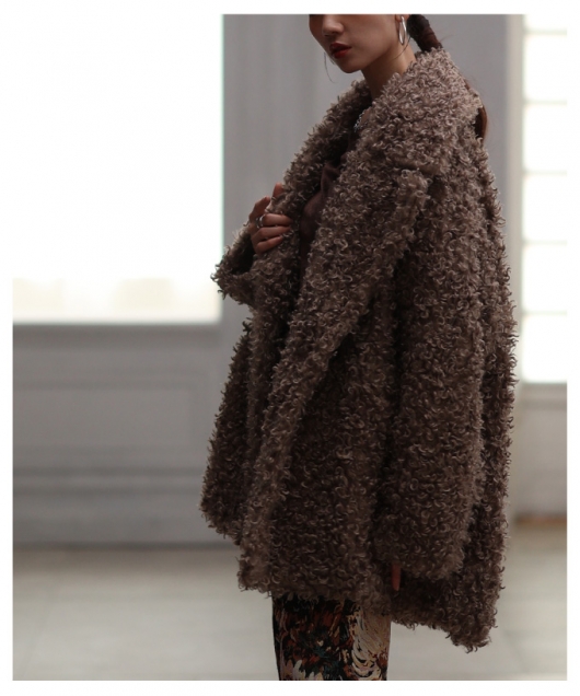 レディース 大人 上品 プードルファーダブルミドルコート【10月20日20  