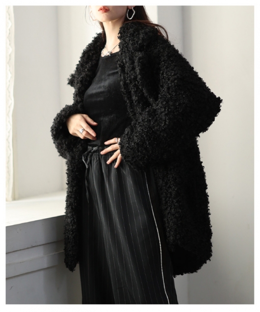 レディース 大人 上品 プードルファーダブルミドルコート【10月20日20  