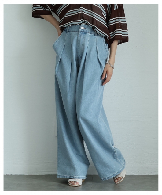 １５●美品●Ｄ＆Ｇ＜デニム　バギーパンツ＞３１●abc