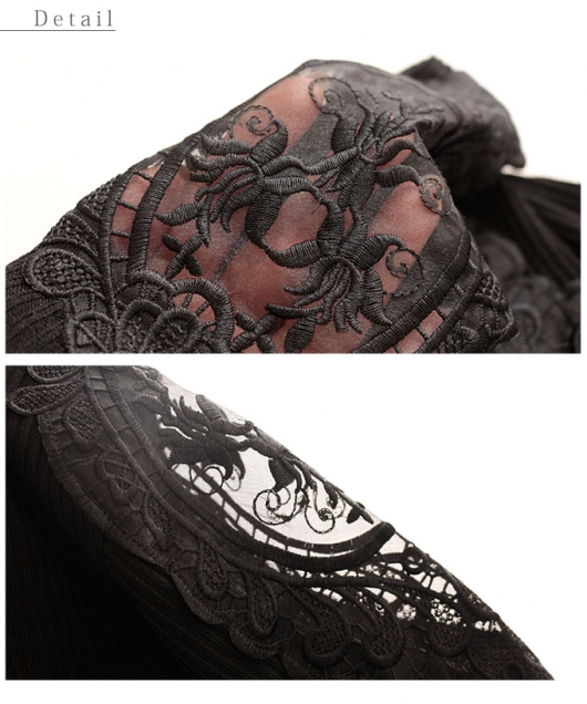 Orfeo レースアップトップス　古着リメイク レースアップアウトポケットスリムリブトップス ／ lace up out