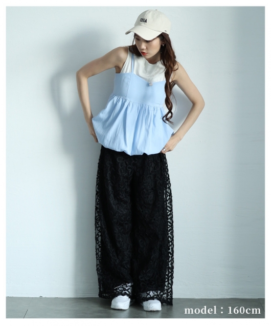 新品　今季新作　メゾンドドルチェ　バロンキャミ　S　バルーン裾　夏服　重ね着 新品 今季新作 メゾンドドルチェ バロンキャミ S バルーン裾