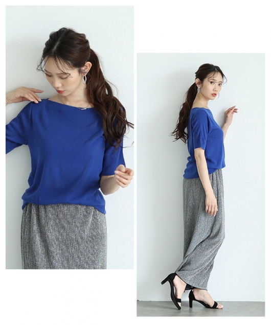 レディース 大人 上品 私に似合うが見つかるサマーニットトップス【5月