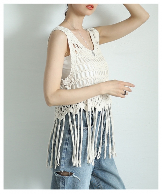 6（roku）ブラックレース編みニットベスト BEAUTY&YOUTH UNITED ARROWS｜<6(ROKU)>C/P カギバリ ニット