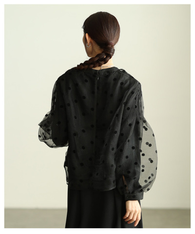 マリシアスイム  ドット柄トップス IMARI tシャツ 「 IMARI / イマリ 」 ドット シアー メロウ トップス