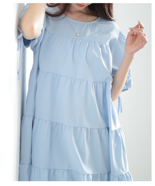 イベントセール】 レディース 大人 上品 甘く揺れるティアードフレア