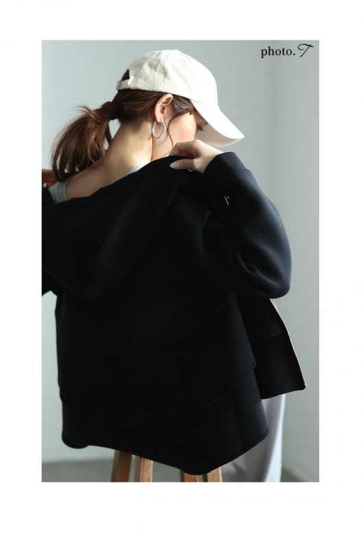 ダンボールティアードパーカー yori ダンボール ティアードパーカー