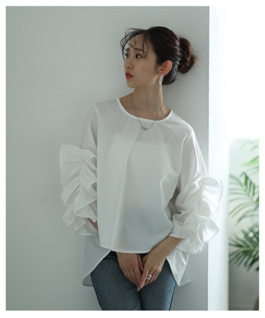 イベントセール】 レディース 大人 上品 袖フリルフィッシュテール 