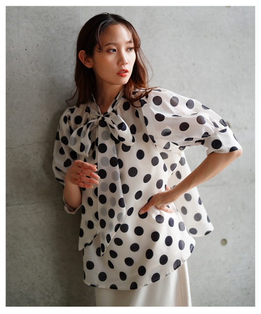 【美品】Rythme シアー花柄　ボウタイ　リボン　ブラウス 000000035828-02-l.jpg?t=