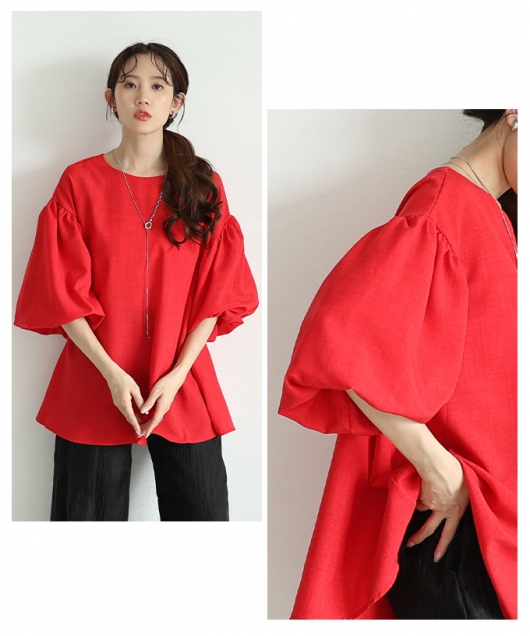 PLEATS PLEASE バルーンスリーブ オーバーサイズチュニック
