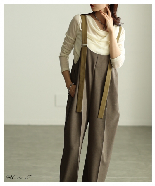 レディース 大人 上品 サロペットパンツ almam-285010｜レディース