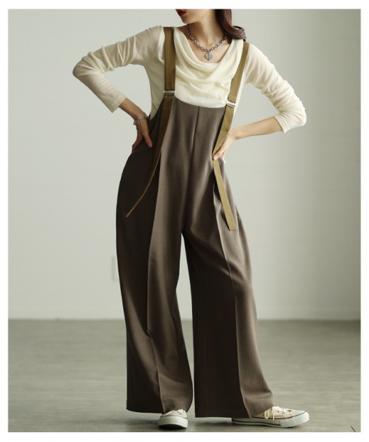 レディース 大人 上品 サロペットパンツ almam-285010｜レディース