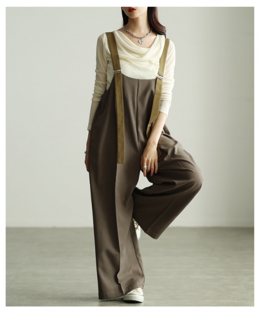 レディース 大人 上品 サロペットパンツ almam-285010｜レディース
