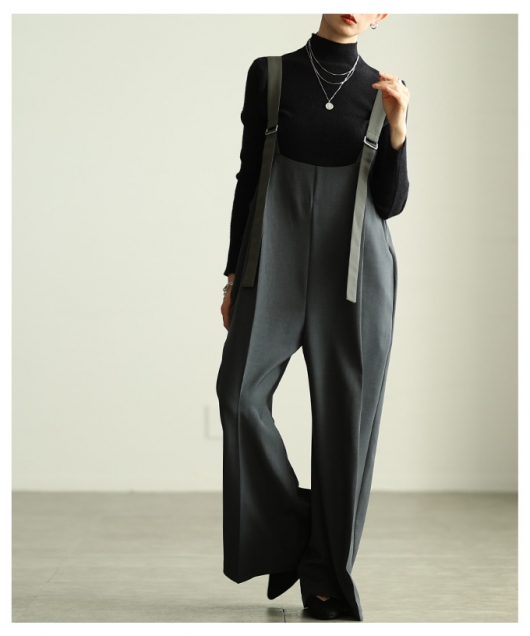 レディース 大人 上品 サロペットパンツ almam-285010｜レディース