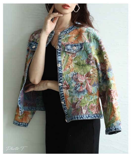 本日まで！【トライト/ジャーナルスタンダード】フラワージャガードジャケット 花柄 TOLIGHT×JOURNAL STANDARD フラワージャガードジャケット - メルカリ