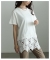 レースヘムロングTシャツ レースヘムロングTシャツ