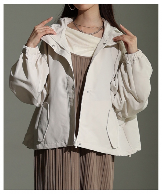 レディース 大人 上品 ライトボリュームマウンテンパーカー 【10月27日