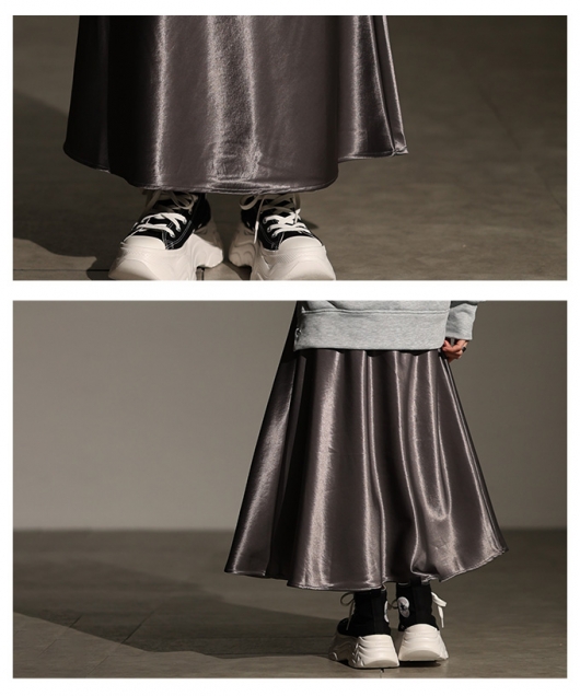 レディース 大人 上品 サテンフレアスカート almam-84150｜レディース