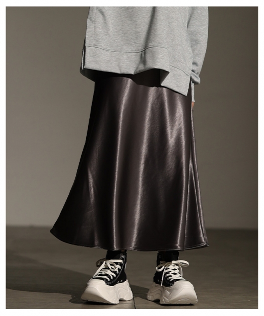 レディース 大人 上品 サテンフレアスカート almam-84150｜レディース