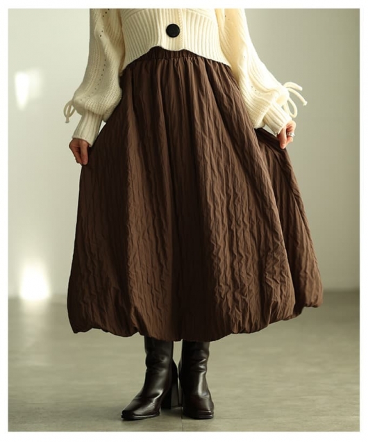 レディース 大人 上品 バルーンロングスカート 【1月21日20時販売新作