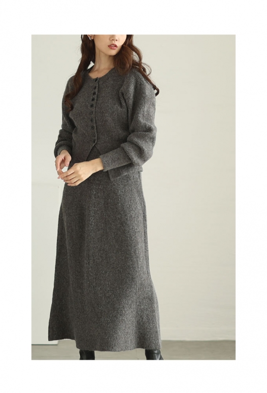 レディース 大人 上品 マルチに着まわせるニットセットアップ almam