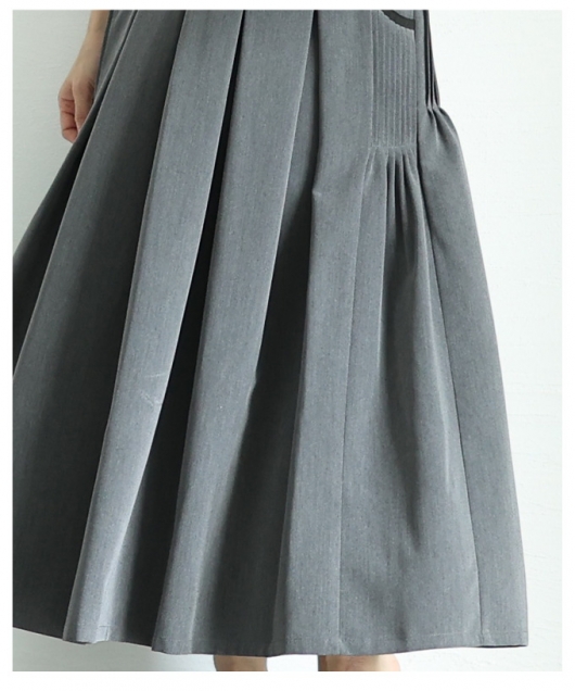 未使用タグ付き　アルアバイル　レイヤード　プリーツ　フレアスカート　グレー　2 タフタタックフレアスカート|allureville OFFICIAL SITE / ONLINE SHOP