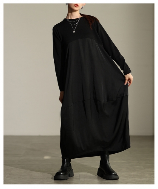 ヒカリ恵　布帛異素材立体コクーンワンピース 定価2.7万円 26_000000026097.jpg?1750055373