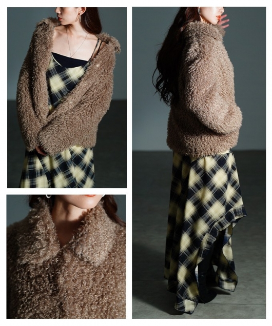 レディース 大人 上品 プードルフェイクファージャケット【10月23日20