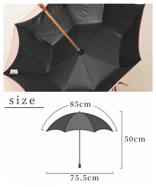 UVカット99.9%リボンモチーフ晴雨兼用日傘