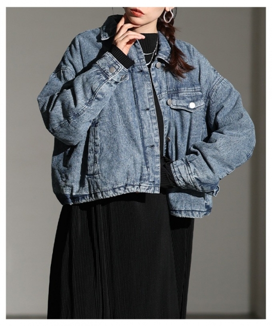 レディース 大人 上品 中綿デニムジャケット alzmp-410179｜レディース