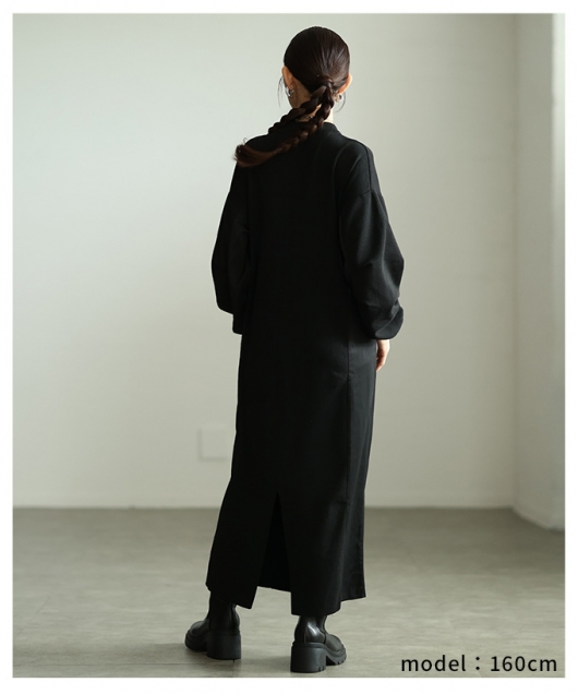 レディース 大人 上品 切替タックスリーブドロストワンピース【11月12