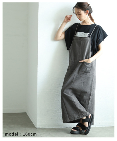 レディース 大人 上品 大きいサイズ LL 3L お洒落デニムのサロペット