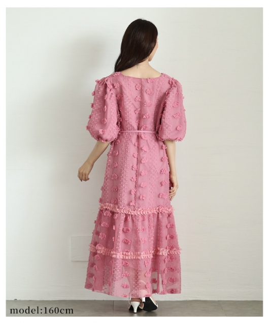 新品　時価19,000円程　ハワイ産　ワンピース　花柄　ワンピース　M フリル セール】レディース 2WAY小花柄フリルオフショルワンピース