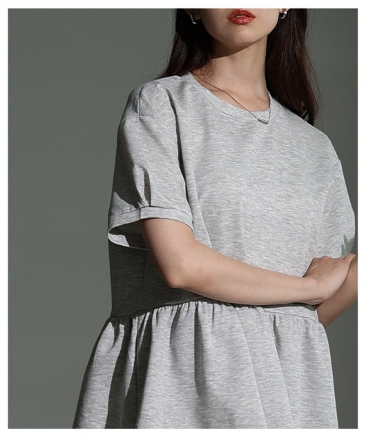 レディース 大人 上品 ペプラムトップス＆裾フリルスカート