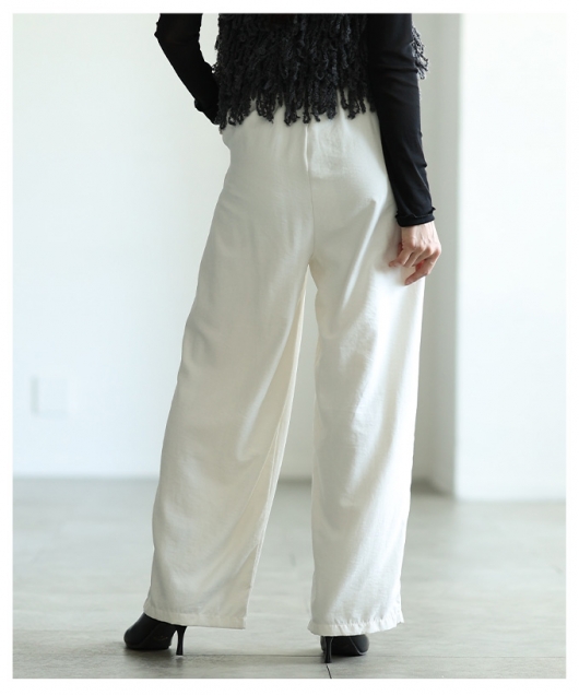ボトムス satosata11500 コットンツイル タックパンツ（0725PI21） | COMME CA
