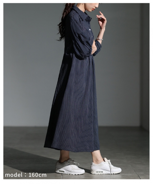 極美品 モラビト ロングシャツワンピース ウォッシャブル リボン ストライプ 極美品 モラビト ロングシャツワンピース ウォッシャブル リボン