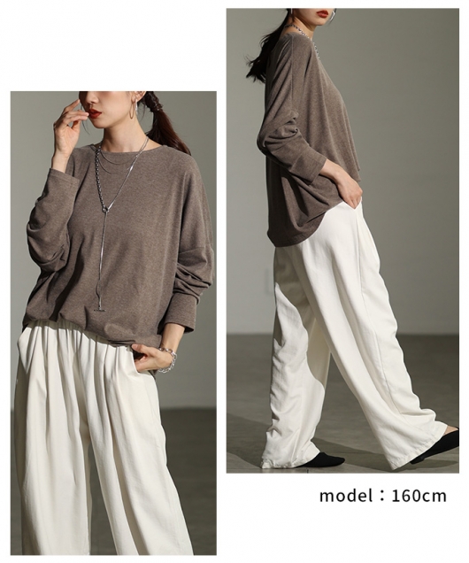 レディース 大人 上品 ドルマンスリーブカットソー【メール便可】 mode