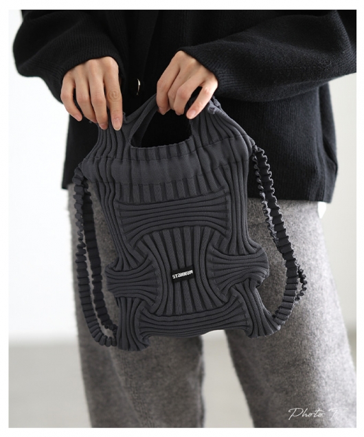 レディース 大人 上品 2WAYニットバッグ 【メール便可】 mode-10132
