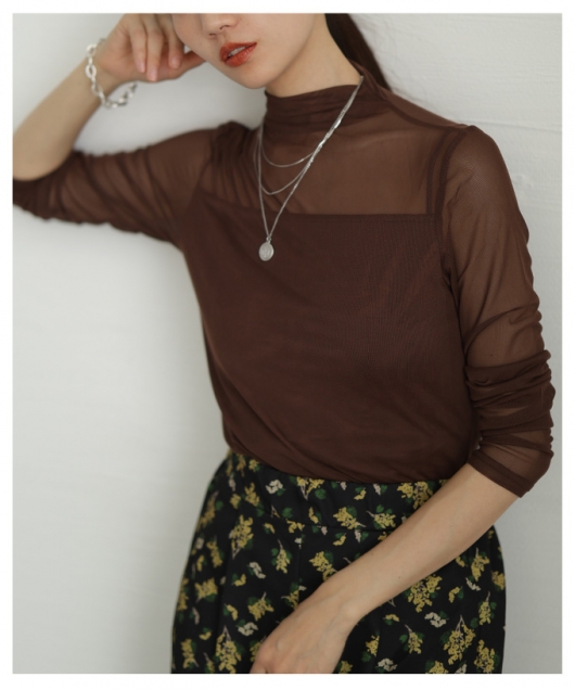 レディース 大人 上品 身頃裏起毛シアートップス【メール便可】 mode