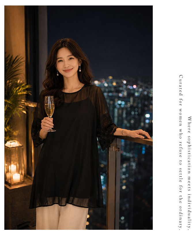 レースポイントシアーチュニック 【4月22日20時販売新作】