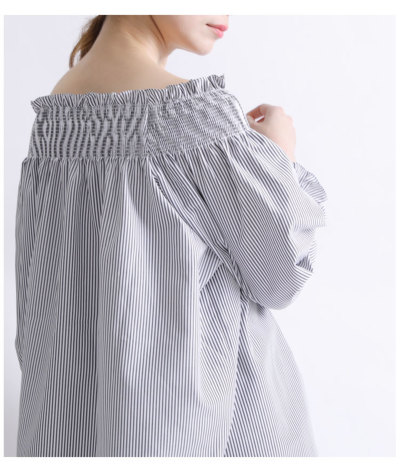 レディース 大人 上品 大きいサイズ LL 3L ピンストライプ柄