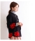 花模様のフレア袖ニットジャケット