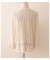 スカラップ裾の透かし編みカーディガン