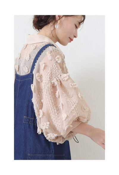 mother - vintage シースルートップス○ スパンコールチュールノースリーブドレス/ジップ/谷間見せ/背中