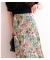 ボタニカルな織り柄のロングスカート
