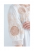 美しい刺繍模様の綿混合シャツブラウス