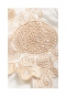 美しい刺繍模様の綿混合シャツブラウス
