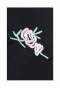 小花刺繍が広がるふんわり袖フレアワンピース