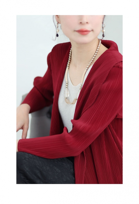 イッセイミヤケ プリーツプリーズ ☆美品 長袖 ブラウン
