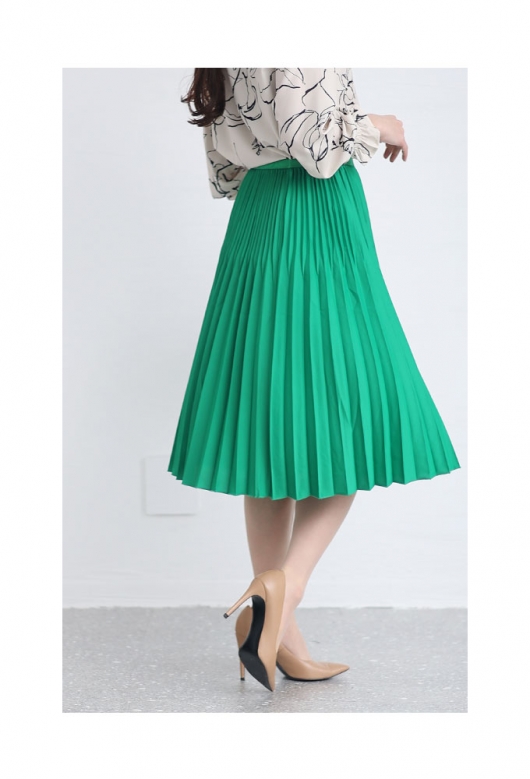 イベントセール】 レディース 大人 上品 カラーで遊ぶ大人のプリーツ