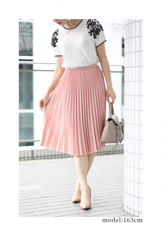 イベントセール】 レディース 大人 上品 カラーで遊ぶ大人のプリーツ